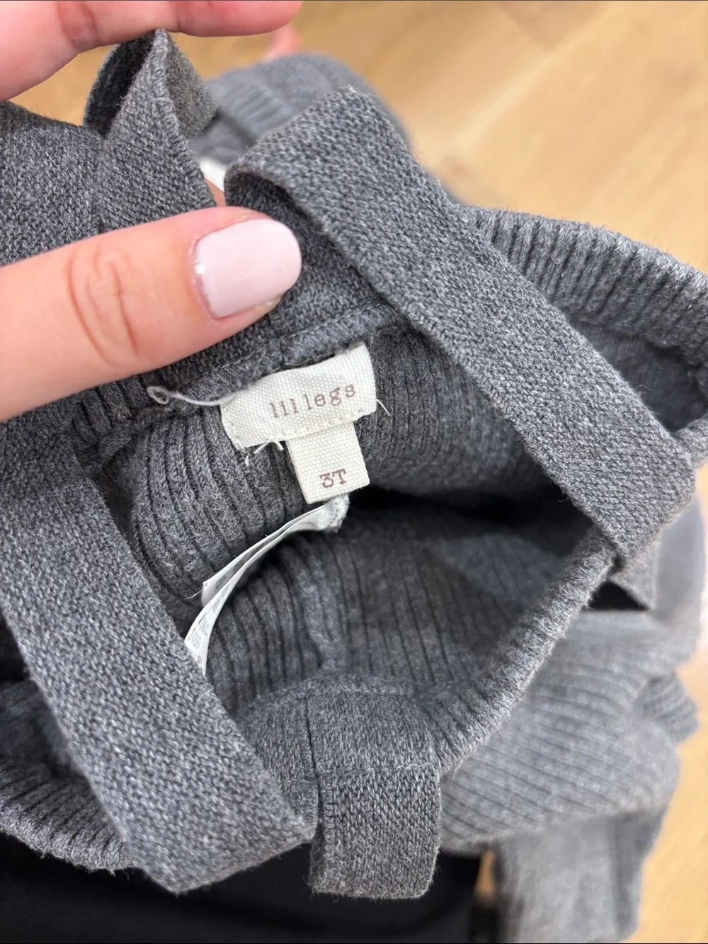 Lil Legs Kids Gray Knit Sweater & Suspender Leggings Set